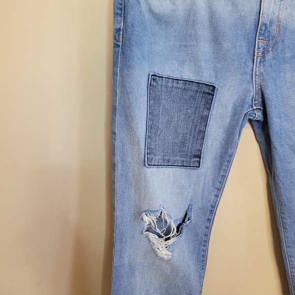 Current/Elliott The Fling Boyfriend Patchwork Jeans Size 29 - Picture 4 of 11